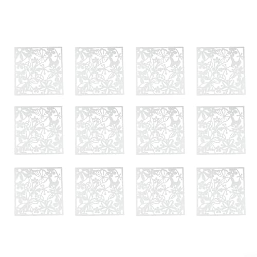 Panel colgante divisor de ambiente hueco, cortina particionadora, arte DIY para dormitorio, sala, hotel, bar, escuela, privacidad, blanco, set de 12 piezas miniatura 1