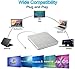 Ploveyy External CD DVD Drive USB-C Superdrive Portabl CD/DVD ROM Optical Drive Player Reader Writer Burner for MacBook Pro Windows 10 Laptop Desktop (Silver)
