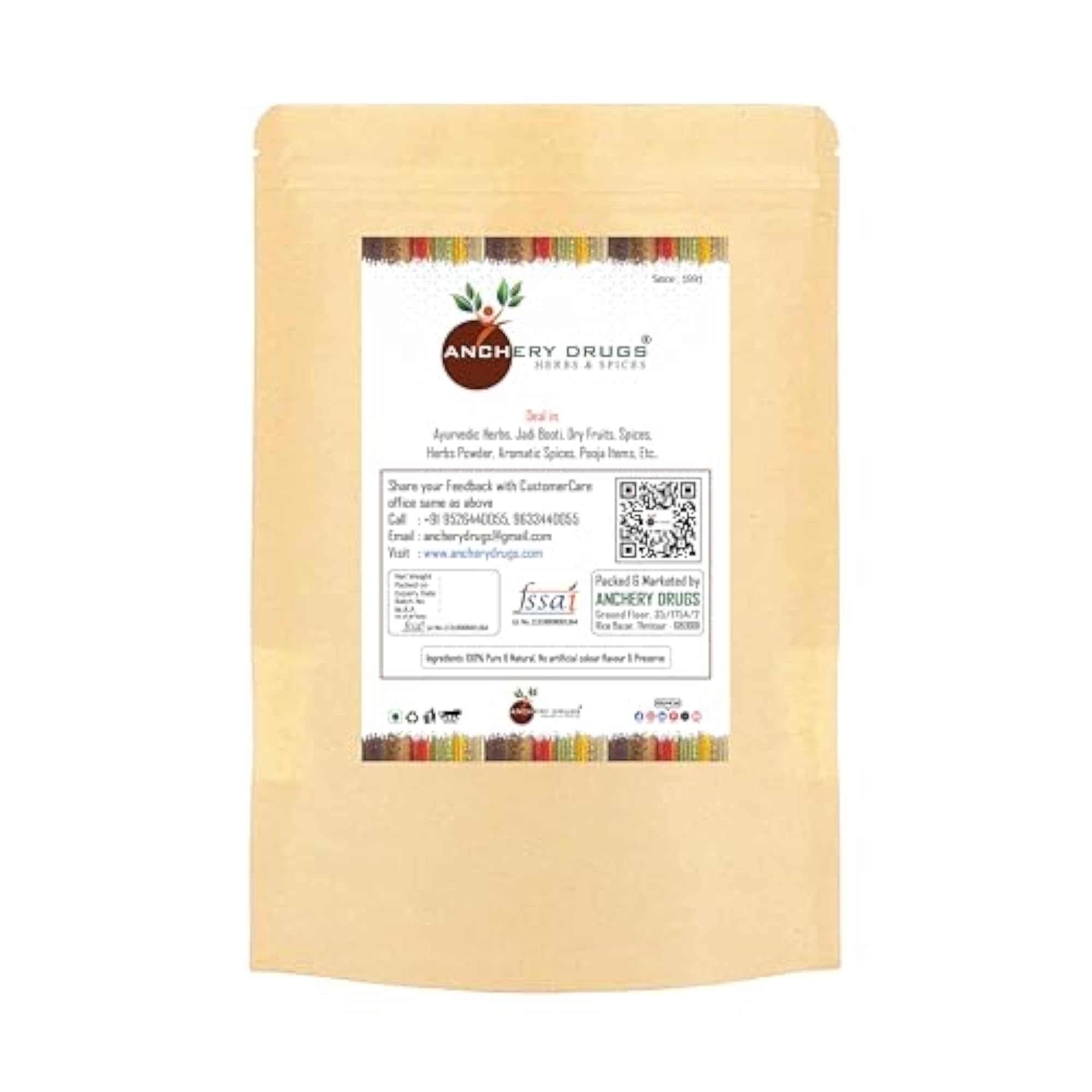 Anchery Drugs Kaathu, Catechu Powder, 500g for Health