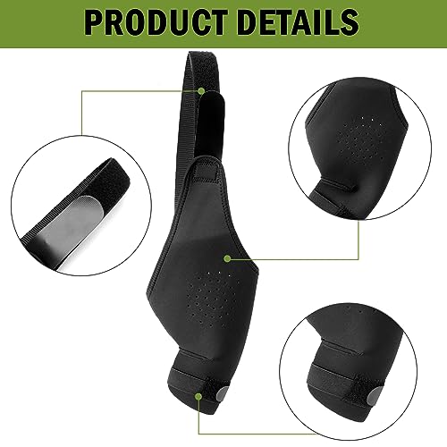 Image of Knee Brace Dog Thigh Protection Sleeve Joint Knee Pads Leg Protection Weakness Injury Protection Postoperative Rehabilitation Bracket Fixed Leg Straps, Black