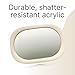 Renzo Baby Car Mirror - Rear Facing Car Seat Mirror for Infants - Extra Large, Shatter-Resistant, 360° Adjustable, Tool-Free Installation - Fits Most Cars, SUVs & Trucks (Almond Cream)