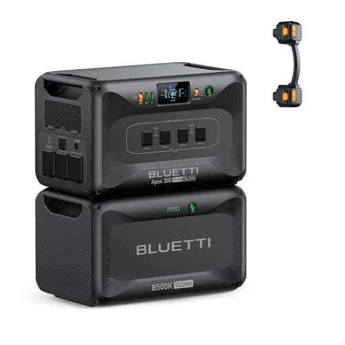Image of BLUETTI Apex 300 Portable Power Station & B500K Expansion Battery, 7884.8Wh LFP Battery Backup with 6 3840W AC Outlets (7680W Surge), 120V /240V Dual Voltage Output, for Home, RV and Emergencies