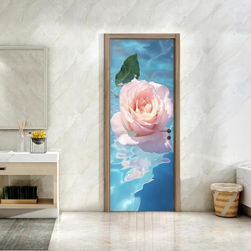 Sticker de porte bleu effet eau 47,5x215cm déco maison - 6