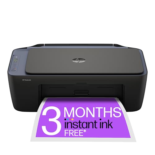 HP DeskJet 2921 Imprimante Tout-en-Un | Couleur | sans Fil | Installation Facile et Wi-FI fiable | 3 Mois d'encre instantanée Gratuite Incluse | Impression, numérisation et Copie