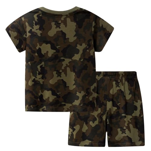 Image of Toddler Boy Clothes Kids Summer Cotton Outfits Shirt Short Sets Size 2-7