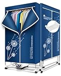Heated Clothes Airer,1500W-1.7 Meters Heated Clothes Airer with Cover and 12 Hangers, 2-Tier Foldable Electric Airer Clothes Dryer,Clothes Dryer with 240 Mins Timer for Indoor, Apartment