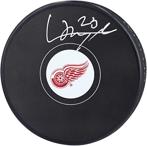 Lucas Raymond Detroit Red Wings Autographed Hockey Puck - Autographed Nhl Pucks #TOP17