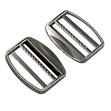 DGOL 2 inch Heavy Duty Metal Zinc Alloy Ladder Lock Slider Adjuster Webbing Release Buckles 6pcs...