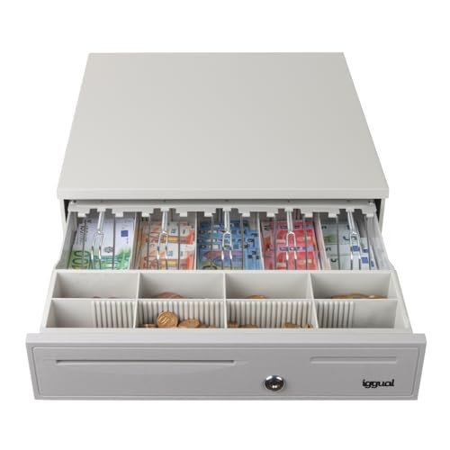 iggual Cajón Portamonedas IRON-50W 42cm 5+8 blanco