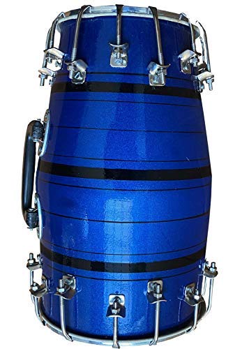 Salablez® First Double Nut & Bold fitting Baby Dholak Shiny Beautyfull Colour (Blue)