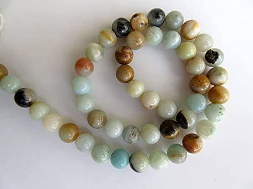 Perle Amazonite grand trou 8mm pour enfilage facile sur cordon