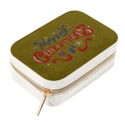 Boîte à bijoux Merry Christmas avec fermeture éclair en métal pour protéger vos colliers - 2