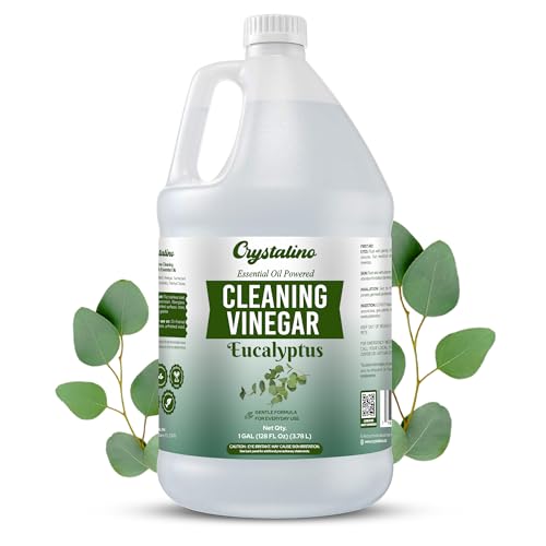 Crystalino 6% Cleaning Vinegar Cleaner (1 Gallon) Eucalyptus Essential Oil
