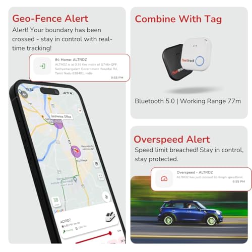 Image of Fleettrack Pro 4G (with 12 Months SIM Recharge) - Wired GPS Tracker for Car, Bike, Scooty, EV, Trucks | Live Location, Instant Engine ON /Off Alerts, Theft Alarms with Next-Gen Mobile App
