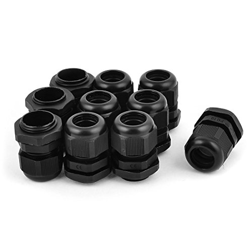Aexit PG-19 Black Cables & Interconnects Plastic Waterproof Connectors Cable Glands Power Cables 10 Pcs