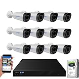 GW Security 16 Channel 8MP 4K Full-Time Color Night Vision NVR Security Camera System with (8) Two-Way Audio PoE Outdoor Cameras, AI Human & Cars Detection with Alarm Lights