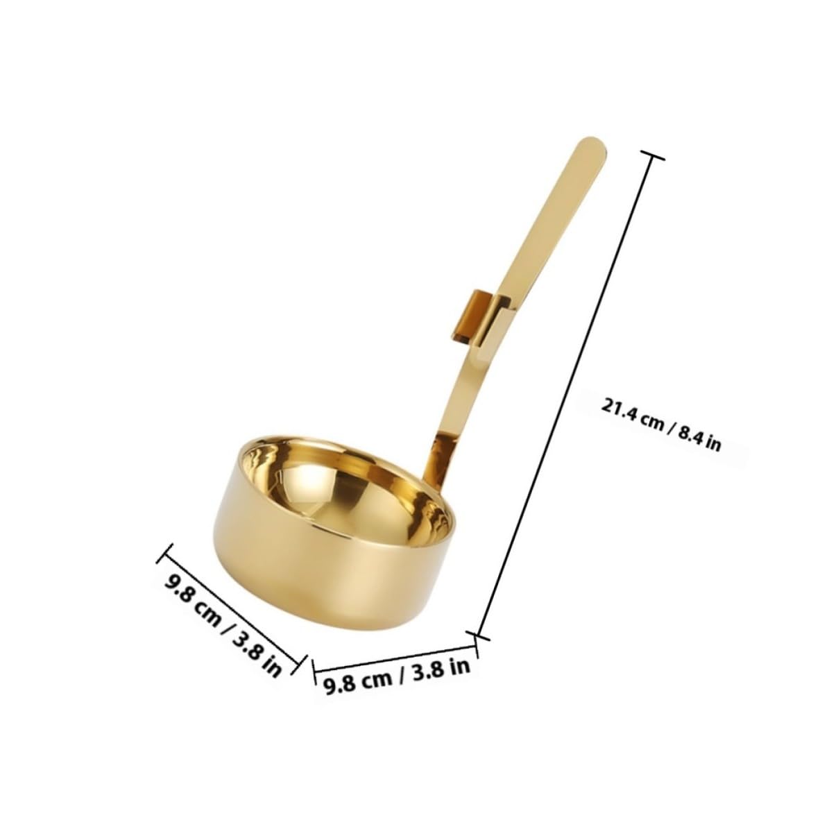 Soporte para Cucharón de Pie de Acero Inoxidable Dorado
