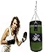 Luzhengyang Detachable Canvas Hollow Boxing Bag 50cm- Adjustable Weight, Reinforced for Stability - Stress Relief, Self ion, MMA Training - for DIY Fillers - Olive Green