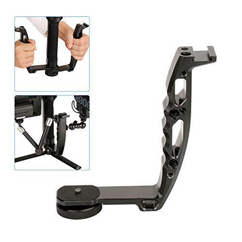 Sutefoto Dual Handle Grip Transmount Kompatibel für DJI Ronin-s Zhiyun Crane 2, Adapter für Videomonitor-Mikrofonhalterung für Zhiyun Moza DJI Hand-Gimbal-Stabilisator, Ronin-s Zubehör