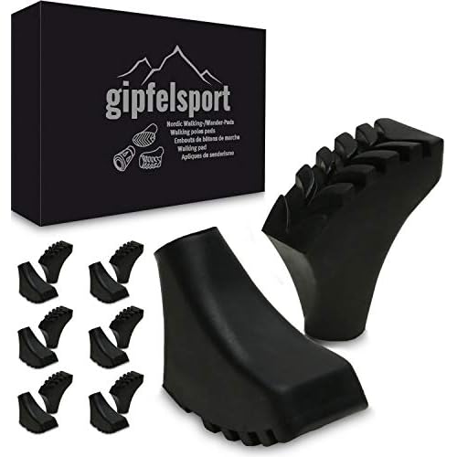 gipfelsport Nordic Walking Gummipuffer, Schuhe, 12 Stück, 6 Paare