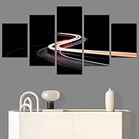 SIGNWIN 5 Panel Canvas Wall Art Light Exposure for Home Decorations Ready to Hang - 60