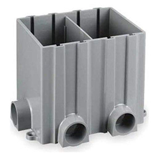 Hubbell Wiring Systems PFBRG2 Plastic 2 Gang Flush Rectangular Non-Metallic Concrete Floor Box with Non-Metallic Cover, 14.3 Cubic Inches Capacity, 8-21/32
