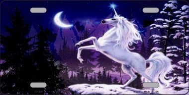 Smart Blonde Unicorn Metal Novelty License Plate LP-549