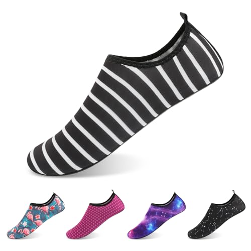 Barefoot Water Shoes for Women Men Non-Slip Yoga Socks Travel Slippers Summer House Shoes for Indoor Outdoor Beach Swim Surf