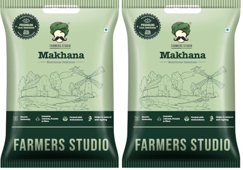 Image of Farmers Studio - King Size Makhana 200g | Jumbo Fox Nuts | Healthy Snack Gluten-Free, High Protein (Pack of 2)