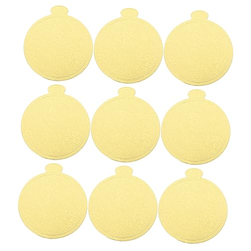 Cabilock Simple Elegant Cake Serving Trays 100pcs Round Cake Bases Gold Boards Corrugated Trays for Sale