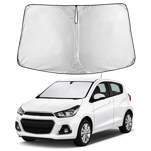 Image of EcoNour Windshield Sunshade Compatible for Chevrolet Spark 2013-2014 2015 2016, Sun Visor for Front Windshield & Window Sun Shade Cover, UV Heat Blocker & Protector, Car Accessories