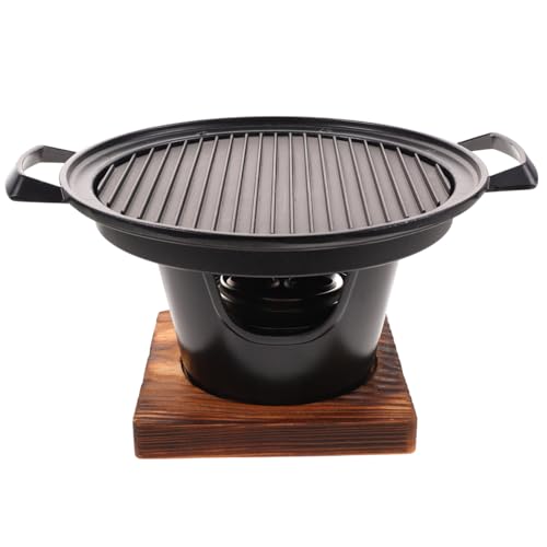 iplusmile Parrilla Barbacoa Portátil sin Humo para Personas con Horno de Asar Resistente y Bandeja Separada para Aceite para Camping y Doméstico
