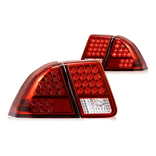 Autowiki Tail Lights Led Rear Lamp For 2001 2002 2003 2004 2005 Honda Civic 4 Door Dr Sedan Taillights Assemblies 1 Pair #TOP4