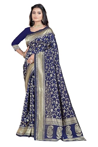 Image of Women's Banarasi Saree Pure Kanjivaram Silk Saree Soft Party Saree collections With Blouse Piece for Wedding saree