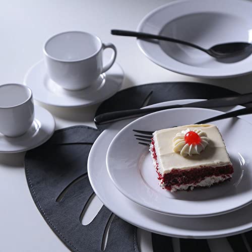 CONJUNTO C/ 6 PRATOS RASO MÔNACO BRANCO Ø 26 cm