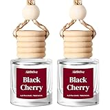 Car Air Freshener Black Cherry 2 Pack Hanging Air Freshener Diffuser, Cute Car Accessories Air Freshner for Women & Men Gift Non-Toxic Car Scent Long Lasting Oil Diffuser Made in USA