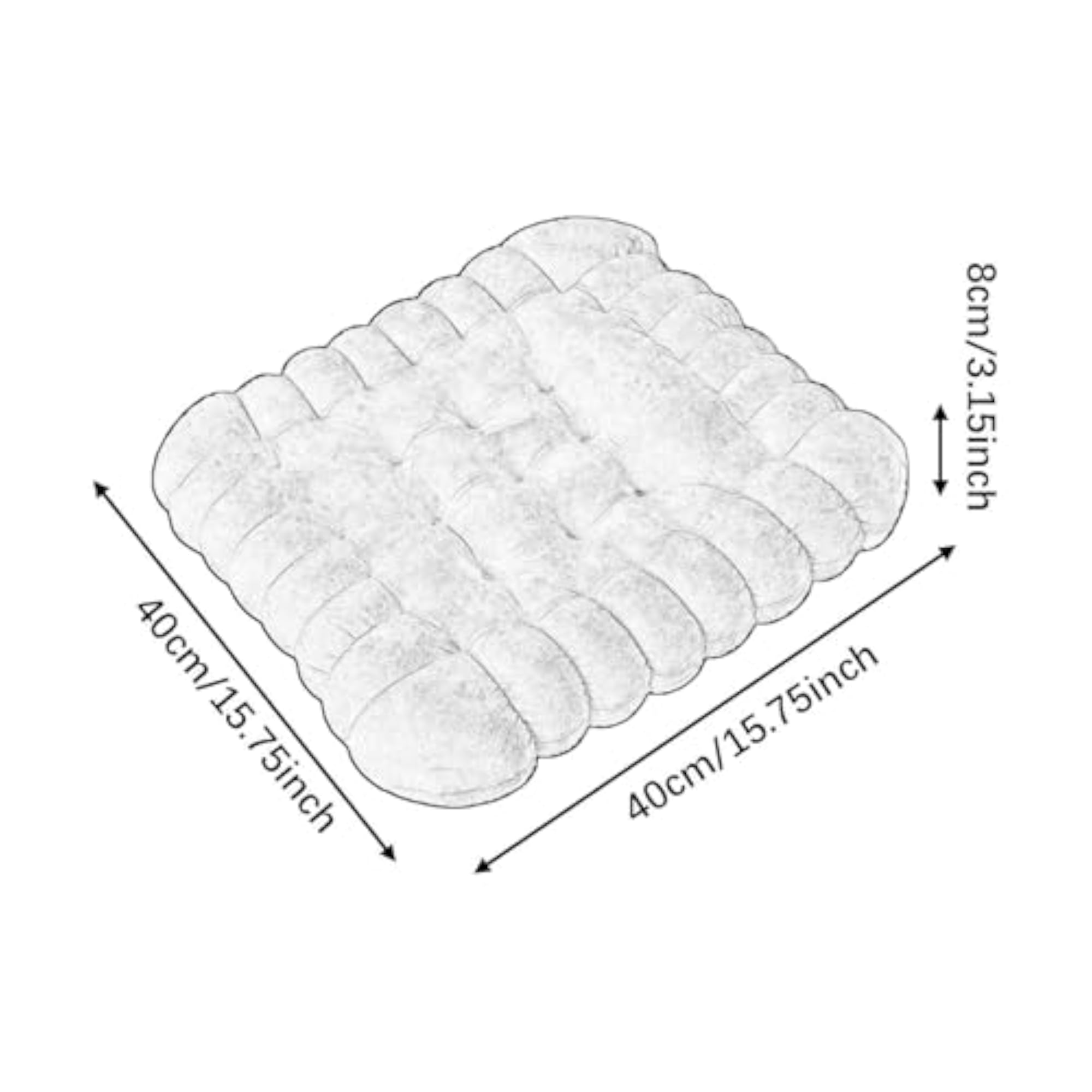 Cute Biscuit Shaped Floor Pillow Cushion in Brown
