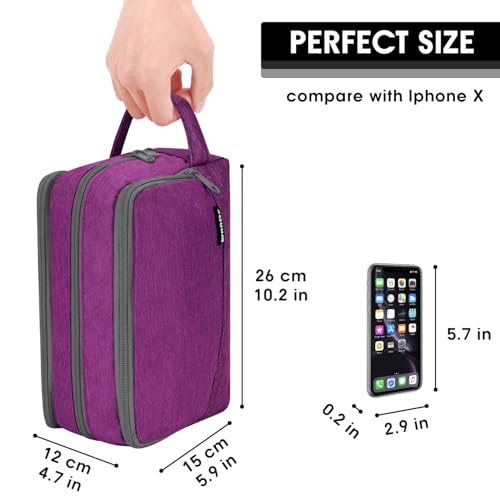 Image of WANDF Travel Toiletry Bag for Men, Small Dopp Kit for Toiletries