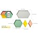 MCleanPin Trinket Dish, Unbreakable Geometric Vanity Tray,Jewelry Tray, Key Bowl,Ring Dish, Decorative Tray, Food serving tray,(4Pack,4colors) Perfect Gifts for Wedding,Birthday and Shower
