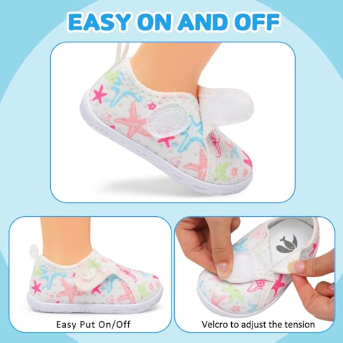 Image of FEETCITY Boys Girls Water Shoes Kids Aqua Socks Quick Dry Barefoot for Beach Swimming Pool