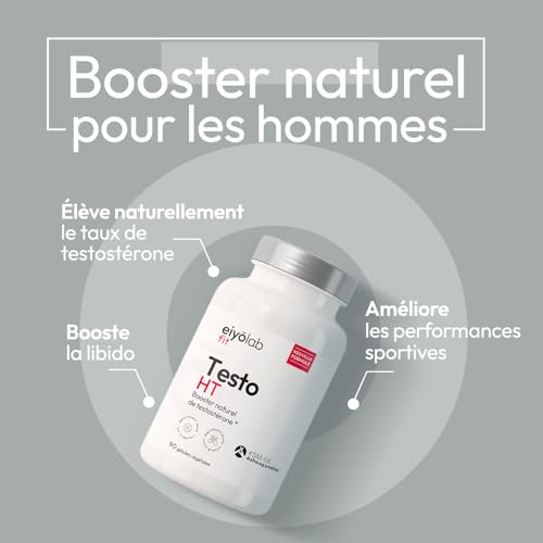 TESTO HT | Maca + Tribulus + Ashwagandha + Zinc | Dosage Élevé pour Efficacité Maximale | Stimulant Testostérone Naturel | Puissance et Endurance pour Hommes | 90 Gélules | Made in France | Eiyolab – vue 5