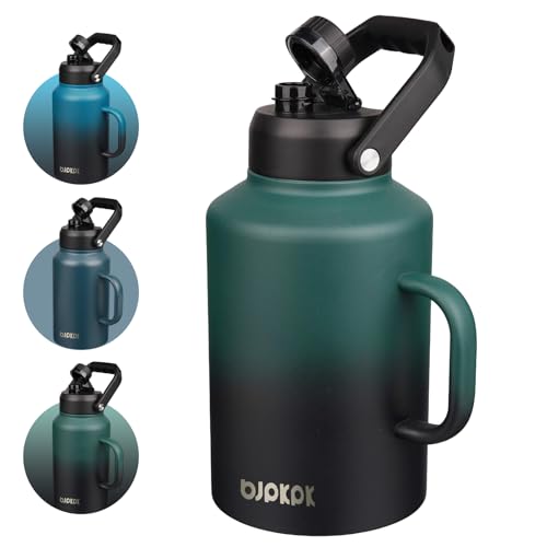 Image of BJPKPK 128oz Stainless Steel Water Bottle, 1 Gallon Insulated Water Jug | Large Vacuum Insulated Jug with Spout Lid, Top & Side Handle, BPA-Free Leak-Proof Bottle for Hiking, Camping, Gym & Outdoor
