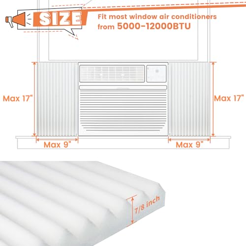 Kit de paneles aislantes laterales de CA y espuma de aislamiento para ventana 3