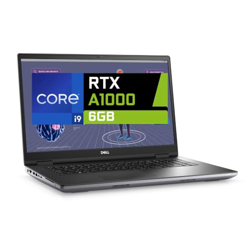 Image of Dell Precision 7780 Mobile Workstation 17.3 inch FHD Laptop, Intel Core i9-13950HX, 32GB RAM, 512GB NVMe SSD, NVIDIA RTX A1000 6GB, HDMI, USB-C, Wi-Fi, BT - Windows 11 Pro - AI Copilot, Grey