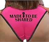 Knaughty Knickers Made To Be Shared Swinger Hotwife Pineapple Lifestyle Adult Design Pink and Black Bikini Panties