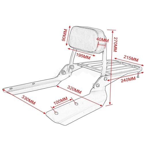 Support de top case moto et dossier sissy bar pour les road trips en CTX700