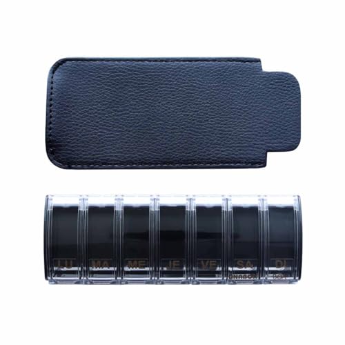 Pilulier semainier de voyage Anabox Box7 étui noir compact discret
