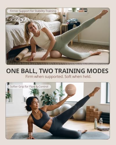 Image of Trideer 9 Inch Pilates Ball with Inflation Straw, Small Exercise Yoga Ball