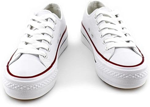 Zapatilla De Polipiel con Cordón Casual para Mujer4