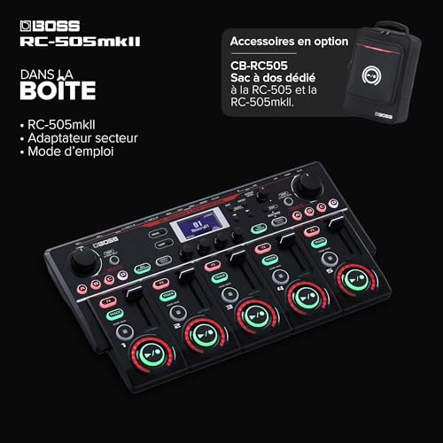 Loop Station RC-505mkII BOSS | La référence des loopers de bureau en version améliorée | 5 pistes stéréo simultanées | De multiples effets intégrés | Des curseurs ultra robustes – vue 7